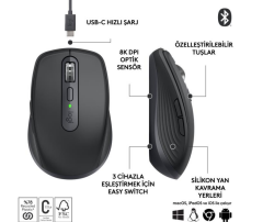 Logitech Mx Anywhere 3 Mouse Siyah