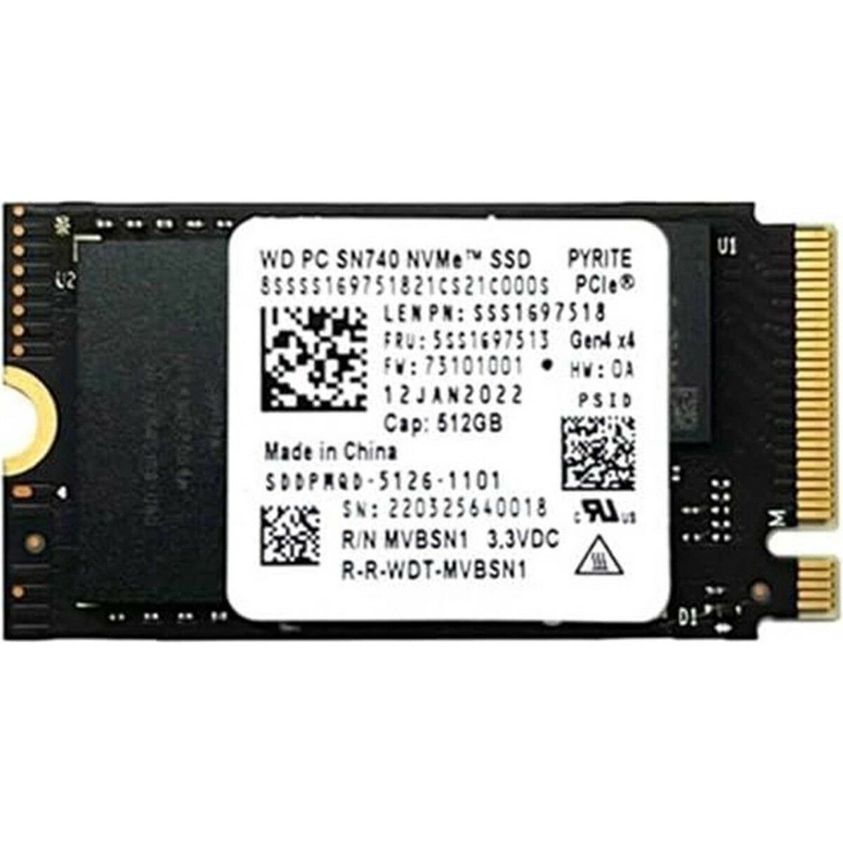 SN740 512GB M.2 2230 NVMe SSD
